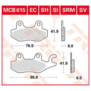 Scheibenbremsbeläge MCB615 für Suzuki Motorrad