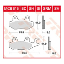 Scheibenbremsbeläge MCB615SV für Suzuki Motorrad
