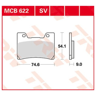 Scheibenbremsbeläge MCB622SV für Yamaha Motorrad
