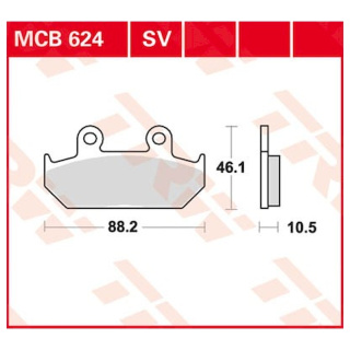 Scheibenbremsbeläge MCB624SV für Honda Motorrad