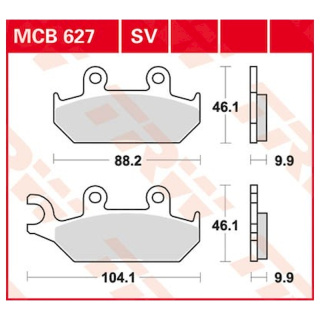 Scheibenbremsbeläge MCB627SV für Yamaha Motorrad