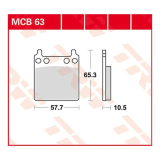 Scheibenbremsbeläge MCB63 für Honda Motorrad