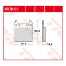 Scheibenbremsbeläge MCB63 für Honda Motorrad