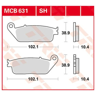 Scheibenbremsbeläge MCB631 passend für Yamaha X-MAX