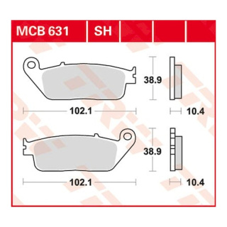 Scheibenbremsbeläge MCB631SH für Honda Motorrad