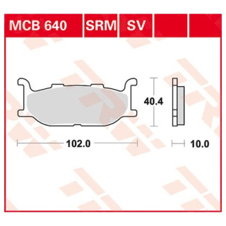 Scheibenbremsbeläge MCB640SV für Yamaha Motorrad