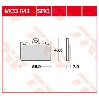 Scheibenbremsbeläge MCB643 für Kawasaki Motorrad