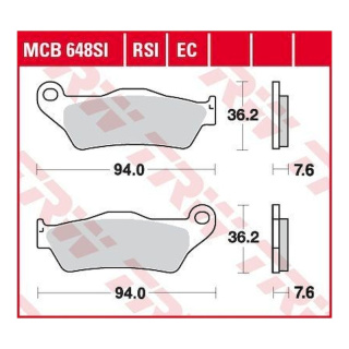 Scheibenbremsbeläge MCB648RSI für Yamaha Motorrad