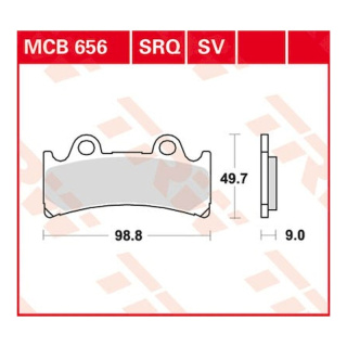 Scheibenbremsbeläge MCB656SV für Yamaha Motorrad