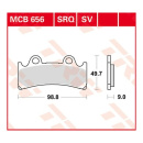 Scheibenbremsbeläge MCB656SV für Yamaha Motorrad