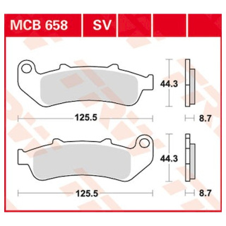 Scheibenbremsbeläge MCB658 für Honda Motorrad