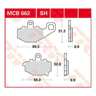 Scheibenbremsbeläge MCB662 für Kawasaki Motorrad