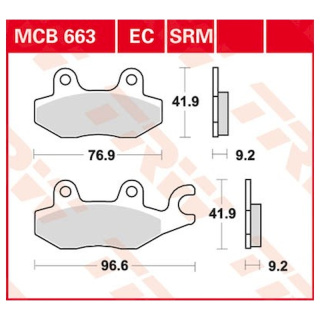 Scheibenbremsbeläge MCB663SRM für Suzuki Motorrad