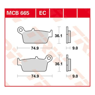 Scheibenbremsbeläge MCB665EC für Peugeot Motorrad