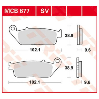Scheibenbremsbeläge MCB677 für Yamaha Motorrad
