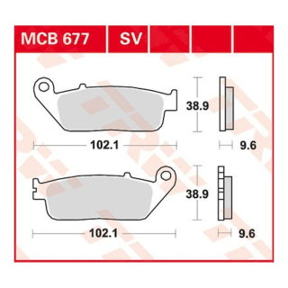 Scheibenbremsbeläge MCB677SV für Yamaha Motorrad