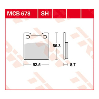 Scheibenbremsbeläge MCB678 für Suzuki Motorrad