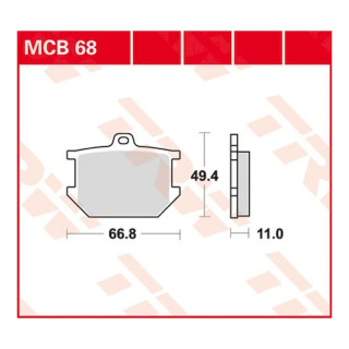 Scheibenbremsbeläge MCB68 für Yamaha Motorrad