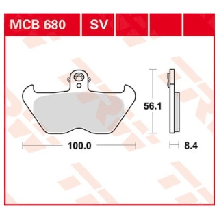 Scheibenbremsbeläge MCB680 für BMW Motorrad