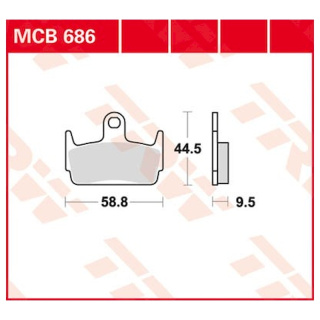 Scheibenbremsbeläge MCB686 für Honda Motorrad