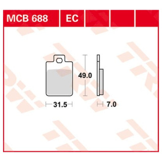 Scheibenbremsbeläge MCB688EC Motorrad