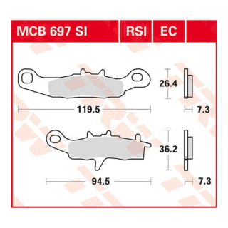 Scheibenbremsbeläge MCB697EC für Suzuki Motorrad