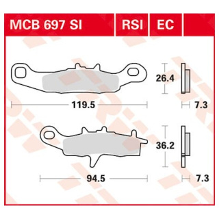 Scheibenbremsbeläge MCB697SI für Suzuki Motorrad