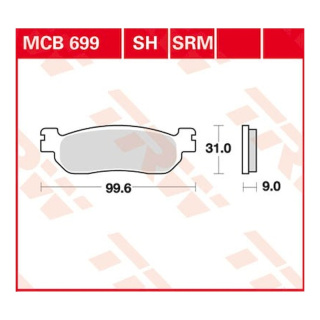 Scheibenbremsbeläge MCB699 für Yamaha Motorrad
