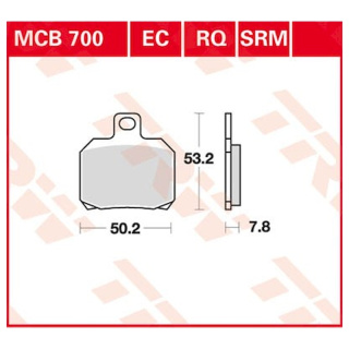Scheibenbremsbeläge MCB700RQ für Ducati Motorrad