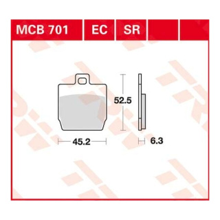 Scheibenbremsbeläge MCB701EC für Yamaha Motorrad