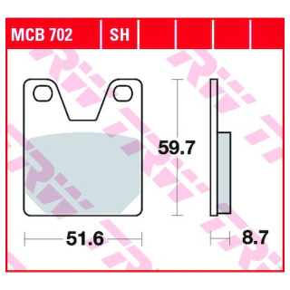 Scheibenbremsbeläge MCB702 für Yamaha Motorrad