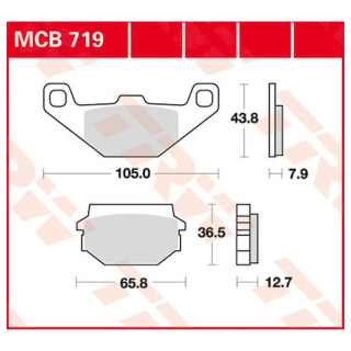 Scheibenbremsbeläge MCB719 Motorrad