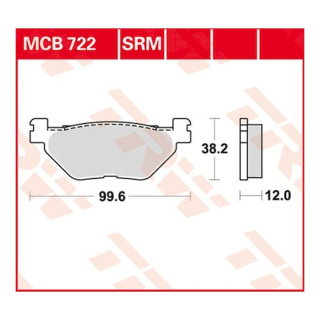 Scheibenbremsbeläge MCB722SRM für Yamaha Motorrad