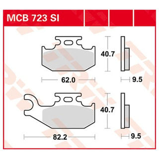 Scheibenbremsbeläge MCB723SI für Yamaha Motorrad