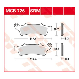 Scheibenbremsbeläge MCB726 für Aprilia Motorrad