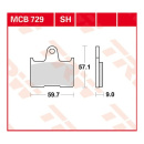 Scheibenbremsbeläge MCB729SH für Suzuki Motorrad