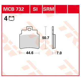 Scheibenbremsbeläge MCB732SI für Kymco Motorrad