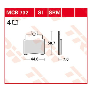 Scheibenbremsbeläge MCB732SRM Motorrad