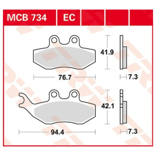Scheibenbremsbeläge MCB734 für Yamaha Motorrad