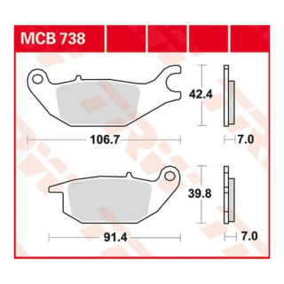 Scheibenbremsbeläge MCB738 für Honda Motorrad