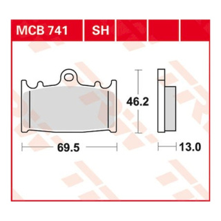 Scheibenbremsbeläge MCB741 für Suzuki Motorrad