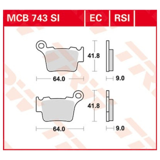 Scheibenbremsbeläge MCB743EC für BMW Motorrad