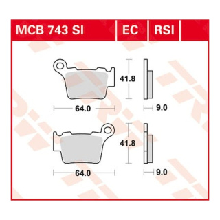 Scheibenbremsbeläge MCB743RSI für BMW Motorrad