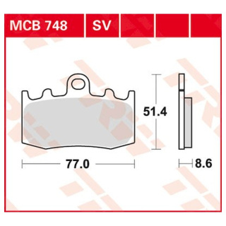 Scheibenbremsbeläge MCB748 für BMW Motorrad