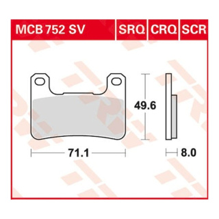 Scheibenbremsbeläge MCB752SV für Suzuki Motorrad
