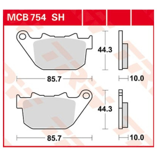 Scheibenbremsbeläge MCB754SH für Harley Motorrad