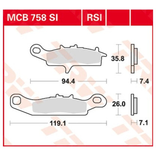 Scheibenbremsbeläge MCB758SI für Kawasaki Motorrad