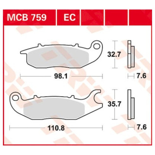Scheibenbremsbeläge MCB759 für Honda Motorrad