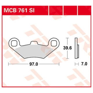 Scheibenbremsbeläge MCB761SI Motorrad