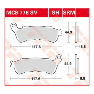 Scheibenbremsbeläge MCB776 für Honda Motorrad